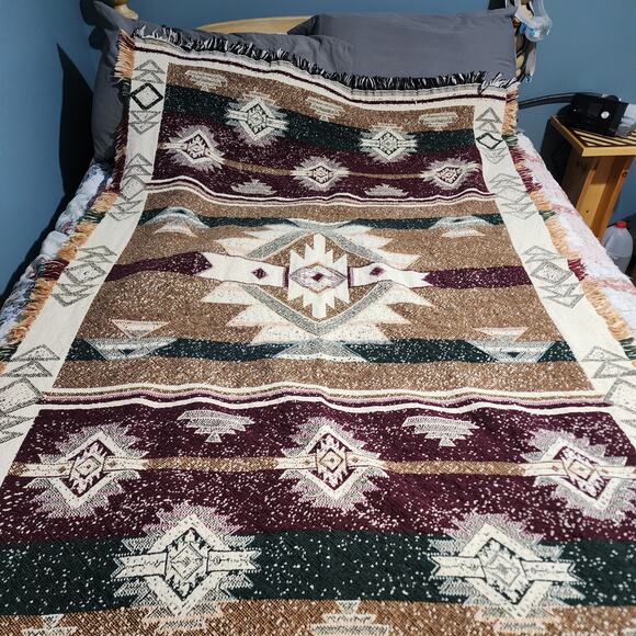 Southwestern Aztec Afghan or Wall Hanging 3.5 x 5.5 - Picture 7 of 7